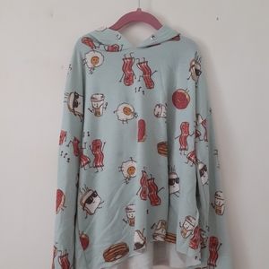 Super cute breakfast food cropped hoodie!